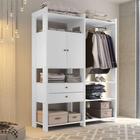 Closet Modulado Solteiro Luapa Toronto Branco - LUAPA MÓVEIS