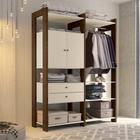 Closet Modulado Solteiro Luapa Toronto Malbec / Off White