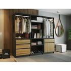 Closet Modular 2 Nichos Verona Batrol Móveis Preto Fosco