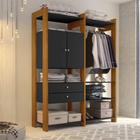 Closet Para Quarto Toronto Carvalho / Preto