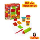 Club Massa Mini Kit Pizza e Pasta Usual Brinquedos Kit de Massinhas Para Modelar