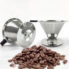 Coador Peneira Filtro Café Aço Inox Reutilizável Voal Chemex