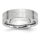 Cobalto Sterling Prata Inlay Satin 6mm Flat Band