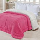 Coberdrom Casal Queen Size Pele de Carneiro Sherpa Edredom com Mantinha Manta Soft Microfibra Dupla Face