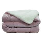 Coberdrom Flannel Sherpa Casal 180x220cm Rose Naturalle