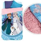 Coberdrom Infantil Fleece Dupla Face Frozen II - Cobertor Edredom - Textura Lã Carneiro - Lepper
