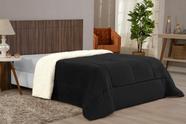 Coberdrom Queen Sherpa E Manta Soft Dupla Face Preto