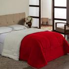 Coberdrom Sherpa e Flannel Atenas King 01 Peça - Vermelho