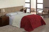 Coberdrom Sherpa e Flannel Atenas Queen 01 Peça - Bordo