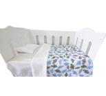 Coberdrom sherpa para bebê berço 90x80 cm - menino / menino - grosso - gota azul