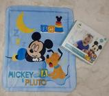 Cobertor Antialérgico Raschel Disney Mickey Sonhando-Licenciado - Azul-Enxoval Bebê