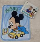 Cobertor Azul Disney Mickey Carrinho Raschel Licenciado Antialérgico