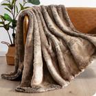 Cobertor Bare Home Faux Fur Throw 150x120cm, mocha variegada