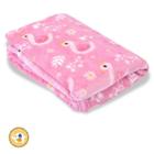 Cobertor Bebe Antialérgico Flannel Macio Cisne 1,10x90cm - Minasrey