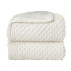 Cobertor Bebê Microfibra Plush Sherpa Branco 1,10m x 0,90m