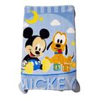 Cobertor- Bebê- Raschel- Disney -Mickey & Pluto Feliz- Jolitex -Antialérgico