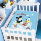 Cobertor Bebê Raschel Mickey Barquinho Disney Azul - Jolitex