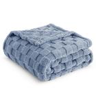 Cobertor Bedsure Ashley Blue Fleece para sofá 150x200cm