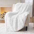 Cobertor Bedsure Faux Fur White Twin Size 150x200cm 640 GSM