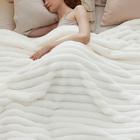 Cobertor Bedsure Flannel Fleece Queen Size 230x230cm Branco