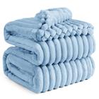 Cobertor Bedsure Fleece Blue GentleSoft Cozy para sofá 275x230cm