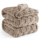 Cobertor Bedsure Fleece Light Taupe King Size - Super Macio para Sofá