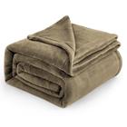 Cobertor Bedsure Fleece Queen Size Camel Flannel 230x230cm