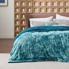 Cobertor Bedsure Fuzzy King Size Teal Faux Fur Sherpa 275x230cm