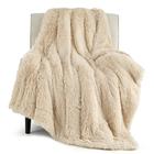 Cobertor Bedsure Fuzzy Sherpa Faux Fur Twin Size Bege