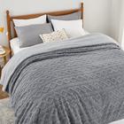 Cobertor Bedsure Sherpa Queen Size Fuzzy Soft Cozy Grey