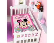 Cobertor Berço Baby Raschel Plus Disney Minnie Bercinho 090cm X 110cm