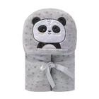 Cobertor Bordado De Microfibra Papi Friends C/Capuz 1,10M X 90Cm Contem 01 Un - Panda Ben - A japone