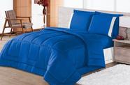 Cobertor Casal Azul Royal 01 Peça Dupla Face Poliéster