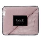 Cobertor Casal Dupla Face com Sherpa Kacyumara 180x220cm Blanket Lugano 300 g/m² Rosê