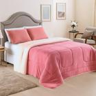 Cobertor Coberdrom Casal Queen Size Pele de Carneiro Lã Sherpa Dupla Face Edredom com Mantinha Manta Soft Antialergico