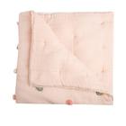 Cobertor de bebê Crane Baby Soft Cotton Pom Pom 90x90cm rosa claro