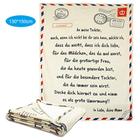 Cobertor de flanela, presente postal alemão para filha