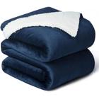 Cobertor de lã Wokex Winter Fluffy Solid Blue 150x200c