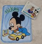 Cobertor Disney Mickey Carrinho- Raschel Antialérgico - Licenciado - Azul