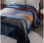 Cobertor Dupla Face Queen Jolitex Double Action Marbella Azul 2,20m x 2,40m 250814