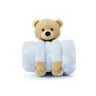 Cobertor E Bichinho De Pelúcia Teddy Bear Azul Loani