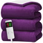 Cobertor elétrico aquecido greenoak Twin Size 160x210cm roxo