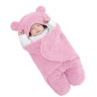 Cobertor Enroladinho Swaddle Cueiro Bebê Ursinho Sherpa Saco de Dormir