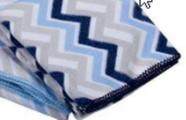 Cobertor Estampado Chevron Loupiot Classic - Azul Marinho