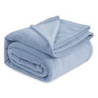 Cobertor Fleece Bedsure Queen Size - Flanela Azul Claro