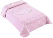 Cobertor Infantil Bebê Colibri Linha Exclusive Hipoalérgico 0,80 x 1,10 m Azul Rosa e Bege
