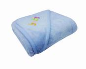 Cobertor Infantil Bordado C/ Capuz Azul Estampa Sortida Niazitex
