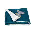Cobertor Infantil De Soft e Sherpa Bebê Para Noites Frias 90cm x 70cm - Menina e Menino