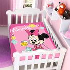 Cobertor Infantil Feminino Minnie Brincando Berço Cama Manta Bebê Menina Antialérgico Disney Jolitex