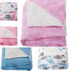 cobertor infantil soft de quentinho para o inverno 75cm x 90cm tecido em sherpa